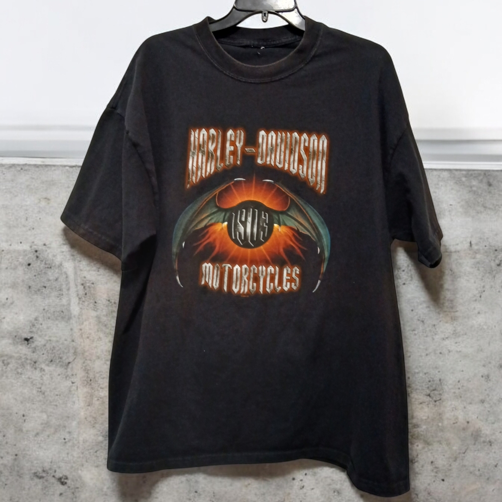 Harley-Davidson XL Black Blue Bayou, Monroe, LA Graphic T-Shirt